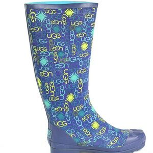 New Y2K Ugg Women' Multi Logo  Rain Boot Sz 5